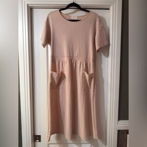 Orange Creek Blush Short Sleeve Dress with Pockets